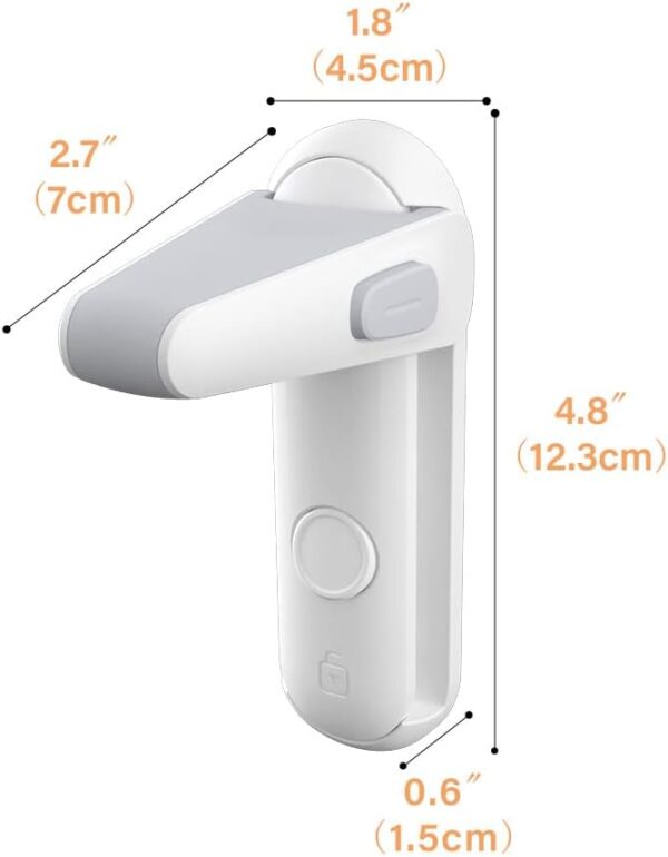 SAFELON 2 Pcs Door Lever Locks for Childproof & Petproof, Door Handle Locks for Toddlers, Baby Safety Locks for Toddlers (White) - Image 6