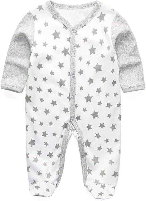 MAMIMAKA Baby Rompers Pajamas Cotton Jumpsuit Boys Girls Sleepsuit Long Sleeve Footed Bodysuits One-Piece Outfits - Image 2