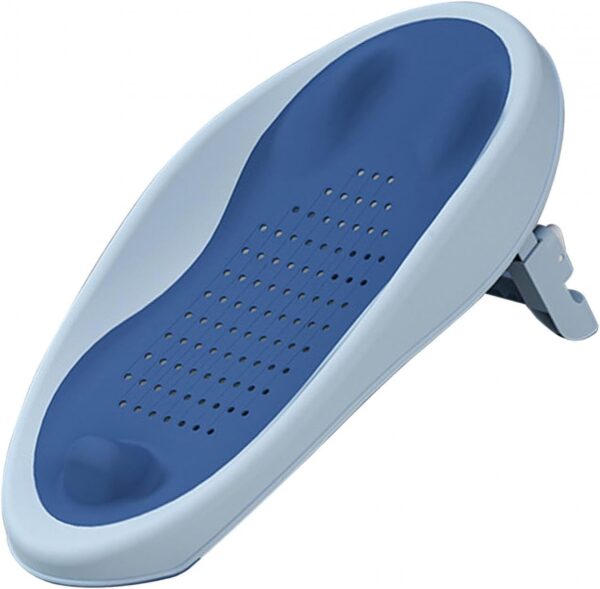 Baby Bath Support Bathtub Mat Anti Slip Foldable Ergonomic Breathable Adjustable Comfortable Bath Seat Bathing Seat for 0-12 Months Newborn, Blue - Image 7
