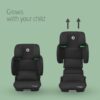 Maxi-Cosi Tanza i-Size, High Back Booster Seat, 3.5–12 years, 100–150cm, Compact Foldable Car Seat, 10 Headrest Positions, G-CELL Side Impact Protection, Padded & Elevated Kids Car Seat, Full Black - Image 7