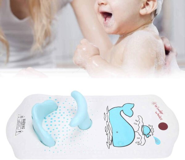 Baby Bath Seat, Baby Bath Mat with Seat Toddler Bath Seat Ergonomic Baby Shower Chair with Non-Slip Bath Mat Baby Bath Support Seat, for 6 Months Plus Baby