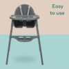 Bebeconfort Meely, 2-in-1 Verstelbare Kinderstoel en Babystoeltje, 6 Maanden - 3 Jaar (max. 15 kg), Lichtgewicht (3,3kg), Draagbaar Peuter Stoeltje, Makkelijk Schoonmaken, 5-Puntsgordel, Dark Grey - Image 5