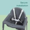 Bebeconfort Meely, 2-in-1 Verstelbare Kinderstoel en Babystoeltje, 6 Maanden - 3 Jaar (max. 15 kg), Lichtgewicht (3,3kg), Draagbaar Peuter Stoeltje, Makkelijk Schoonmaken, 5-Puntsgordel, Dark Grey - Image 6