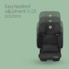 Maxi-Cosi Tanza i-Size, High Back Booster Seat, 3.5–12 years, 100–150cm, Compact Foldable Car Seat, 10 Headrest Positions, G-CELL Side Impact Protection, Padded & Elevated Kids Car Seat, Full Black - Image 5