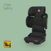 Maxi-Cosi Tanza i-Size, High Back Booster Seat, 3.5–12 years, 100–150cm, Compact Foldable Car Seat, 10 Headrest Positions, G-CELL Side Impact Protection, Padded & Elevated Kids Car Seat, Full Black - Image 2