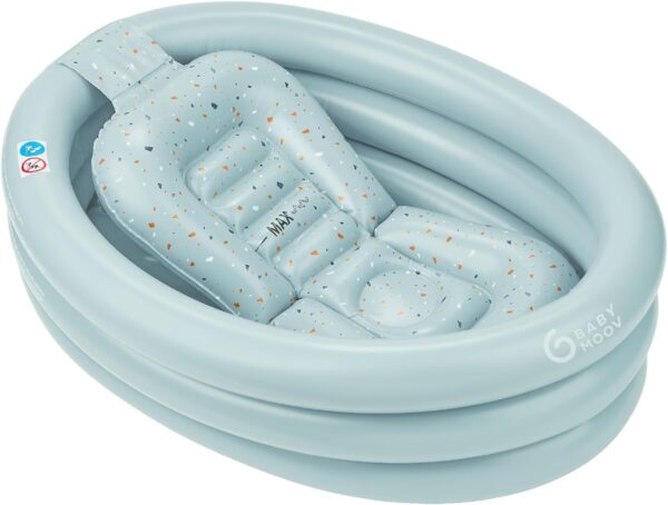 Babymoov Aquadots Inflatable Baby Bath with Bath Support | Toddler Bath | Travel Bath Baby | Paddling Pool