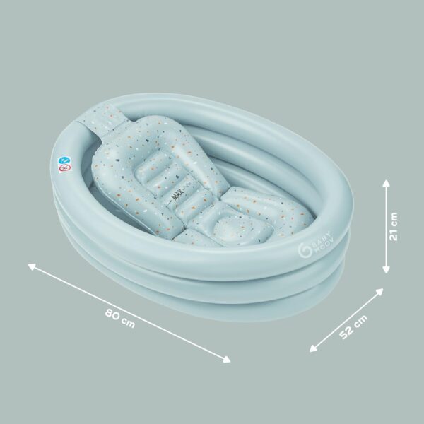 Babymoov Aquadots Inflatable Baby Bath with Bath Support | Toddler Bath | Travel Bath Baby | Paddling Pool - Image 7