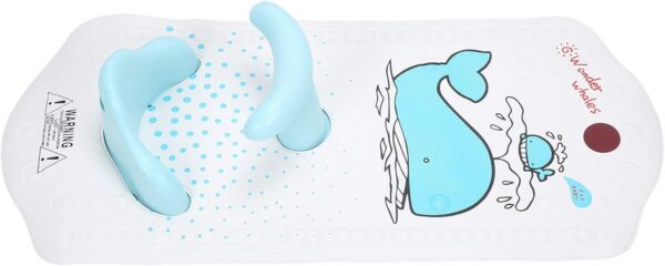 Baby Bath Seat, Baby Bath Mat with Seat Toddler Bath Seat Ergonomic Baby Shower Chair with Non-Slip Bath Mat Baby Bath Support Seat, for 6 Months Plus Baby - Image 7