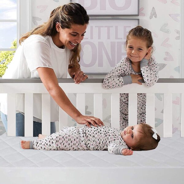 Trade Court Baby Travel Cot Mattress – 120 x 60 x 7.5 cm Toddler Bed, Crib Extra Thick Foam - Fits Most Graco/M&P Cots - Breathable & Anti Allergenic Removable Cover Protector Dust Mite Bedding - Image 2