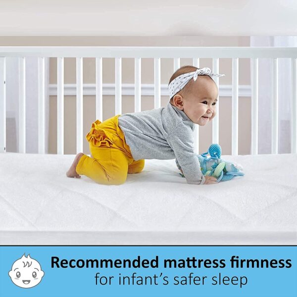 Trade Court Baby Travel Cot Mattress – 120 x 60 x 7.5 cm Toddler Bed, Crib Extra Thick Foam - Fits Most Graco/M&P Cots - Breathable & Anti Allergenic Removable Cover Protector Dust Mite Bedding - Image 5