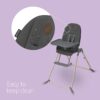 Maxi-Cosi Ava Baby Highchair with 3 Recline Positions, Ultra-Compact Fold, Lightweight, Portable High Chair with Carrying Handle, 100% Recycled Fabrics, 0-3 Years, 0-15 kg, Beyond Graphite - Image 4