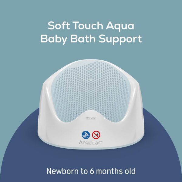 Angelcare - Baby Bath Support - Soft touch support - Water level indicator - Ideal for Babies Less Than 6 Months Old - Aqua - Image 2