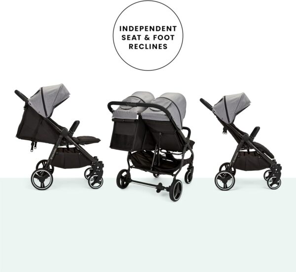Ickle Bubba Venus Max Double Stroller - Space Grey - Image 4