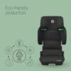 Maxi-Cosi Tanza i-Size, High Back Booster Seat, 3.5–12 years, 100–150cm, Compact Foldable Car Seat, 10 Headrest Positions, G-CELL Side Impact Protection, Padded & Elevated Kids Car Seat, Full Black - Image 6
