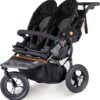 Out ‘n’ About Nipper Double Pushchair - Side by Side Tandem Pushchair - All-Terrain Double Pram Baby Stroller 0-4 Years, with Rain Cover & Removable Basket - Double Buggy, Twin Stroller - Summit Black - Image 2