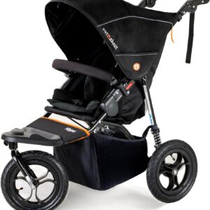 Out ‘n’ About Nipper Single V5 Stroller | All-Terrain Pushchair | Newborn - 4 Years | Lightweight, Foldable Buggy | Summit Black | Rain Cover and Removable Basket Included