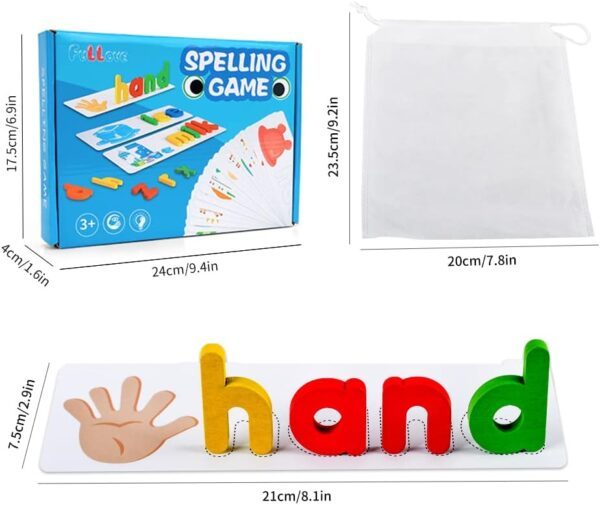 Toddlers Preschool Learning Toys for Girls Boys Age 2 3 4, Kid Alphabet Spell Educational Game Toy for 1-4 Year Old Girl Boy Baby Birthday Gift Kindergarten Sight Word Letter Puzzle Toys for Girl Boy - Image 7