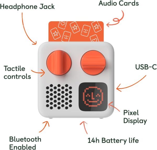 YOTO Mini (2024 Edition) + Make Your Own Card – Kids Screen-Free Bluetooth Audio Player, All-in-1 Travel Device Plays Stories Music Podcast Radio Ok-to-Wake Clock, Use as Speaker or with Headphones - Image 2