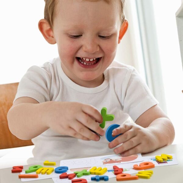Toddlers Preschool Learning Toys for Girls Boys Age 2 3 4, Kid Alphabet Spell Educational Game Toy for 1-4 Year Old Girl Boy Baby Birthday Gift Kindergarten Sight Word Letter Puzzle Toys for Girl Boy - Image 6