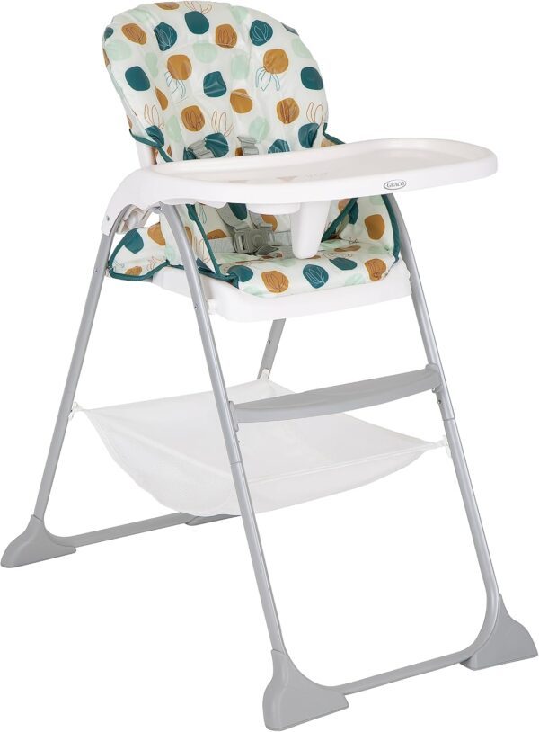 Graco SnackEase quick one-hand folding highchair, lightweight at only 6.3kg and comes with 3 recline positions for babies comfort, Organza fashion