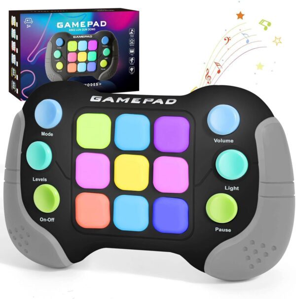YouJabz Pop Fast Push Game Fidget Toys, Upgraded Flashing Handheld Game Console for Birthday Presents, Stress Relief Sensory Toy for Autism Kids,Pocket Quick Press Puzzle Gamepad Boys Girls Xmas Gifts