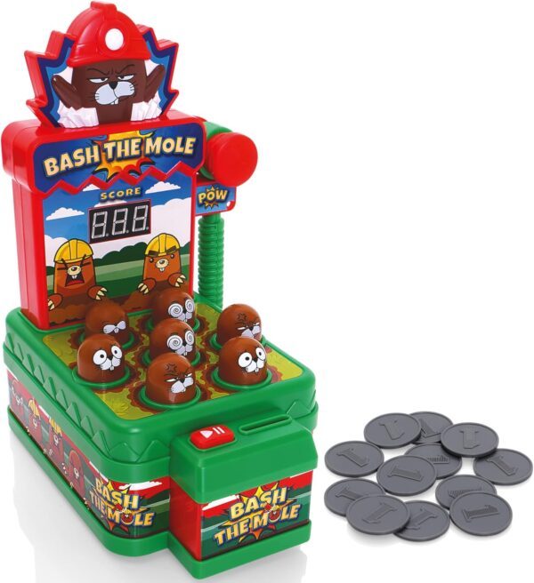 Tevo Whack Game With Hammer - A Mole Bashing Game For Kids - Electronic Kids Board Games - Toys For 3,4,5,6 Year Old Boys & Girls - Classic Arcade Game - Boys Toys Age 3 Plus - FREE Batteries Included - Image 5