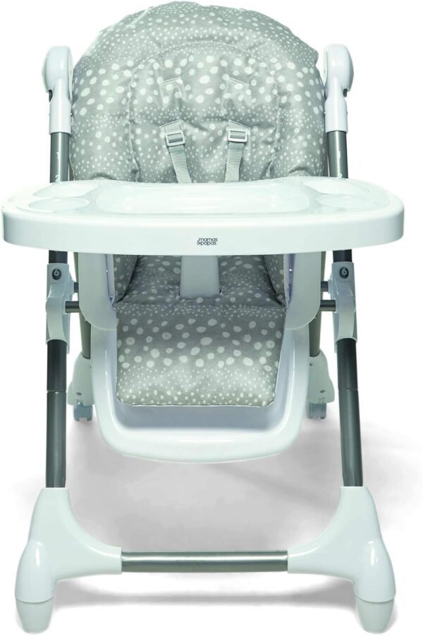 Mamas & Papas Snax Adjustable Highchair, Reclines, Foldable with Removable Tray, Grey Spot - Image 6