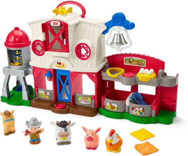 Fisher-Price Little People Caring for Animals Farm | Toddler Toys with Farm Animals, Lights and Sounds | Childs Farm Baby Toys | Farm Animal Toys for 1 Year Olds to 5 Year Olds | UK English, GLT78 - Image 4