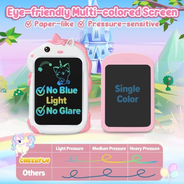 Unicorn Gifts for Girls Kids Toys - Girls Toddlers Toys Age 2 3 4 5 + Year Old Kids Advent Calendar LCD Doodle Writing Board Tablet Drawing Pad Birthday Christmas Gifts for Kids Girls Travel Toys - Image 6