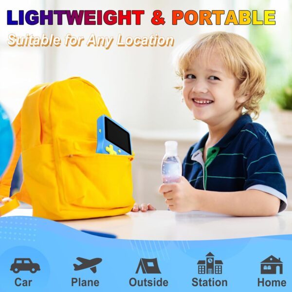 Bornkid 32 Bit Handheld Game Console for Kids,3.0" IPS Screen with Buit in 139 HD Video Games, Portable Rechargeable Game System, Electronic Gaming Player Gifts Toys for Boys Girls - Image 5