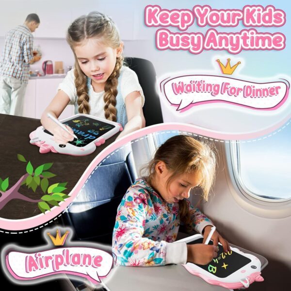Unicorn Gifts for Girls Kids Toys - Girls Toddlers Toys Age 2 3 4 5 + Year Old Kids Advent Calendar LCD Doodle Writing Board Tablet Drawing Pad Birthday Christmas Gifts for Kids Girls Travel Toys - Image 2