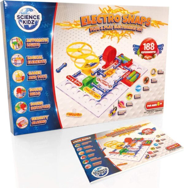 Science Kidz Electronics Kit - Electric Circuits For Kids - 188 Experiments Set - Science Kits For Kids 7,8,9,10 - Educational STEM Toys For Kids - Image 5