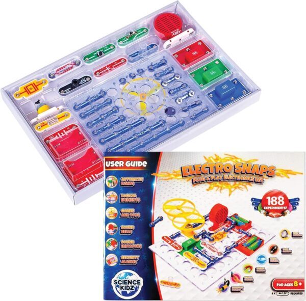 Science Kidz Electronics Kit - Electric Circuits For Kids - 188 Experiments Set - Science Kits For Kids 7,8,9,10 - Educational STEM Toys For Kids - Image 6