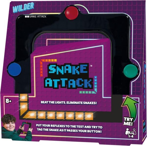 Snake Attack - Handheld Electronic Light up Game. 3 Game Play Modes. On the go fun! Addictive fidget toy!, Black - Image 7
