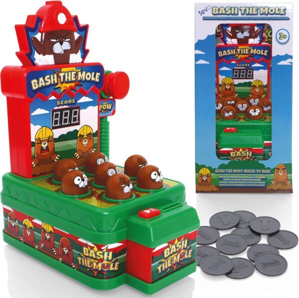 Tevo Whack Game With Hammer - A Mole Bashing Game For Kids - Electronic Kids Board Games - Toys For 3,4,5,6 Year Old Boys & Girls - Classic Arcade Game - Boys Toys Age 3 Plus - FREE Batteries Included - Image 2