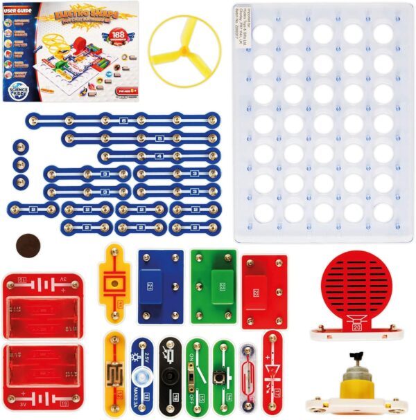 Science Kidz Electronics Kit - Electric Circuits For Kids - 188 Experiments Set - Science Kits For Kids 7,8,9,10 - Educational STEM Toys For Kids - Image 3