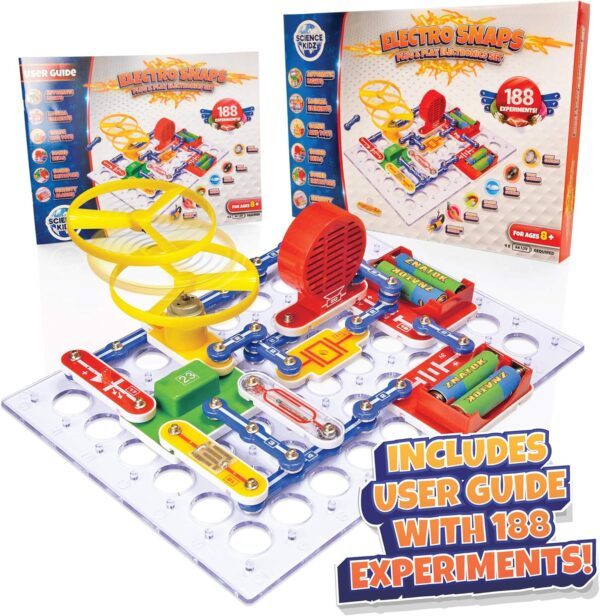 Science Kidz Electronics Kit - Electric Circuits For Kids - 188 Experiments Set - Science Kits For Kids 7,8,9,10 - Educational STEM Toys For Kids - Image 2